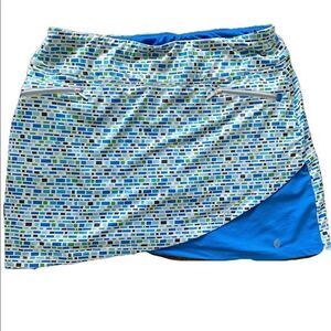 GGBLUE Luxe Skort-XL blue multi print , polyester spandex